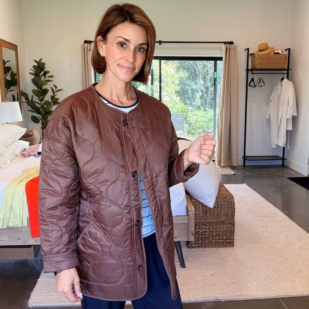 Abercrombie & Fitch Chocolate Brown Puffer Jacket